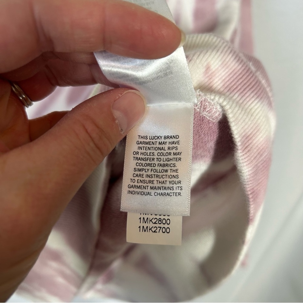 Lucky Brand | Tie Dye Light Purple White Sweatshirt Women’s Size Small - Picture 9 of 13